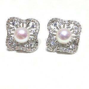 Button Freshwater Pearl Stud Earrings