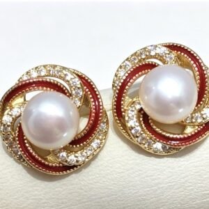 Bird's Nest Pearl Stud Earrings