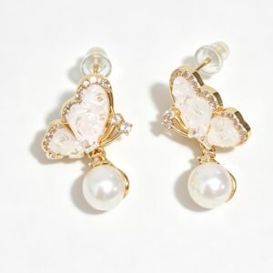Butterfly Pearl Earrings