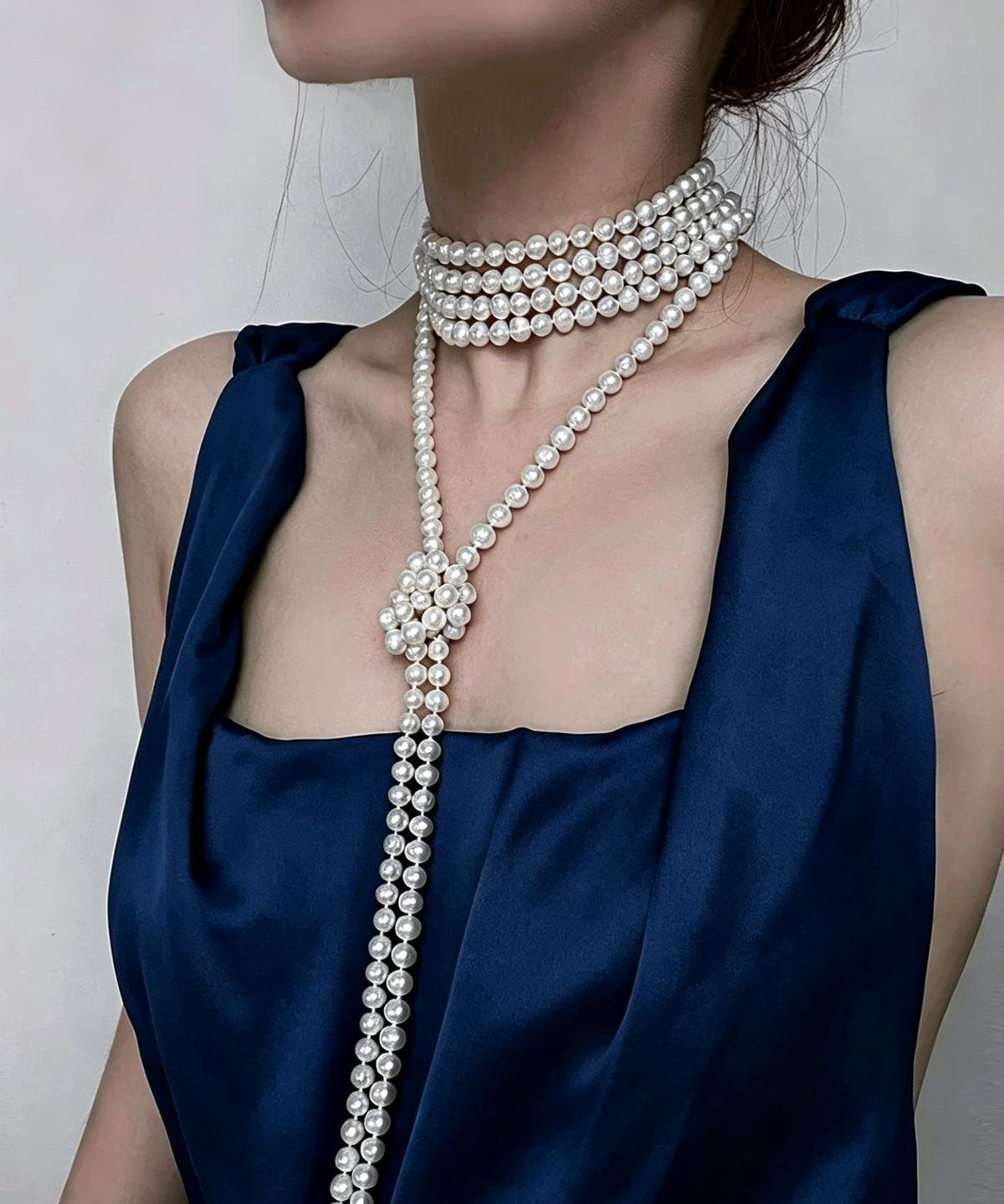Blog 7 Method 4: Knotted Pearl Necklace Choker