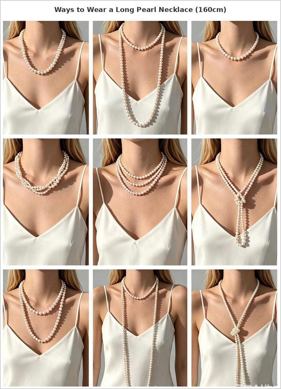 9 different ways to wear a 160cm long pearl necklace